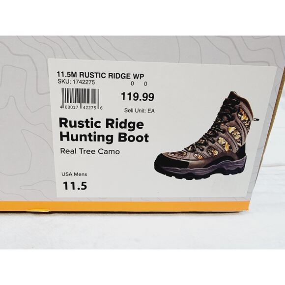 Rustic Ridge Hunting Boots Real Tree Camo size 11.5 M style 1742275 NEW - Picture 14 of 16
